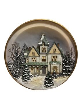 Lighted 3D Winter Scene Tabletop Decor Vintage